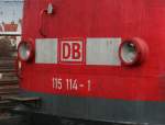 115 114-1 ex 110 114 seines Zeichens lteste betriebsfhige E10 stand am 20.3.10 in Karlsruhe abgestellt