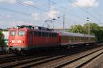 115 114-1 mit einem Schadzug in Dsseldorf-Bilk am 28.05.2010