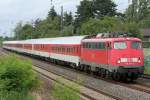 Die 115 509-2 zieht den AZ 13373 von Dortmund Bbf nach Narbonne zur Bereitstellung nach Dsseldorf durch Angermund am 19.06.2011 Gru an den Tf