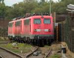 115 159-6, 115 230-5 und 115 148-9 warten am  20.09.2011 beim Schrottverwerter in Eschweiler-Aue auf den Schneidbrenner.