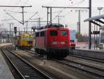 DB AutoZug 115 205-7 abgestellt in Erfurt Hbf; 30.11.2011