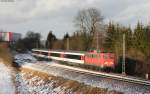 115 278-4 mit dem IC 187 (Stuttgart Hbf-Zrich HB) bei Rottweil 30.12.11