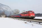 115 293 mit NF 13417 am 04.02.2012 bei Niederaudorf im Inntal.