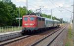 115 114 berfhrte am 10.06.12 einen ICE2-Speisewagen von Berlin nach Nrnberg.