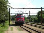 115 509-2 (DB AUTOZUG) bernimmt in Padborg den Uex Kopenhagen-Altona    (PADBORG 30/06/2006)