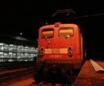Am frhen Morgen des 17.08.2013 um 1 Uhr stand 115 205-7 auf dem Stumpen 117, der im sdlichen Ende des Badischen Bahnhofes in Basel abgestellt war.