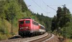 115 205-7 mit dem IC 186 (Zrich HB-Stuttgart Hbf) bei Talmhle 28.7.13