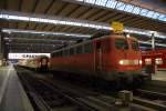 115 114-1 mit dem CNL 40485 (München Hbf - Milano Centrale) & CNL 485 (München Hbf - Roma Termini) bei der Bereitstellung in München Hbf am 15.08.13