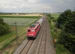 115 459-0 zusehen am 17.06.14 mit einer Überführung in Neu-Ulm.