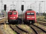 115 205-7 und 101 113-9 sah man am 09.07.14 in Stralsund Hbf.