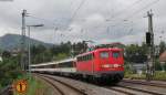 115 198-4 mit dem IC 282 (Zürich HB-Stuttgart Hbf) bei Engen 1.9.14