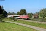 115 205 mit dem IC 185 Stuttgart-Zürich bei Rottweil-Neufra, 04.10.2014.