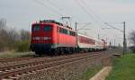 Am 14.04.15 bespannte 115 198 den PbZ 2466 von Leipzig nach Berlin.