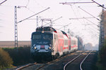 An der östlichen Einfahrt des Bahnhofs Rommerskirchen wurde 115 509 mit einem PbZ abgelichtet.