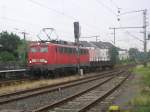 139 264 beim rangieren vor dem Bahnhof Hennef(Sieg). Wegen dem Unfall am 12.06.07 auf der KBS 460 fuhr die Lok mehrmals durch Hennef(Sieg).