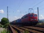 139 165-5 durchfhrt auf ihrem Weg nach Sden den Bad Krozinger Bahnhof.