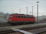 Die 139 164 am 21.12.2007 bei einer Rangierfahrt in Regensburg Hbf. 