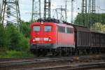 139 555-7 im Lokportrait. Die Schnapszahlen-139 macht sich vor einem gemischten Gterzug in Ausfahrt Gremberg Richtung Kln-Kalk ntzlich. (18.05.2009).