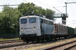 Lokomotion mit 139 177 zieht ihren Holzzug durch Hagenow Richtung Schwerin. 17.06.2009 