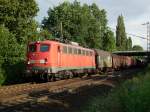 139 132 mit ein Gterzug in Hannover Limmer am 07.07.2009