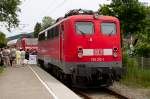 Eine 139er war zu Gast zur Veranstaltung 125-jhrigen Bestehen der Hllentalbahn in Titisee am 24.06.2012.