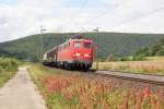 Der  Henkel-Zug  wurde am 10.07.2012, weil wir da waren, natrlich nicht von der E94 bespannt, sondern von 139 287-7. Hier auf der Fahrt Richtung Sden. Aufgenommen bei Harrbach.