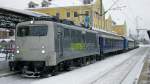 Heute hatte ich das groe Glck, den seit 2 Tagen hier auf der Strecke fahrenden Messzug abzulichten. Der bestand aus der 139 558-1  rail adventure  an der Spitze und 2 Vossloh-Dieselloks zwischendrin. (Freiberg 14.12.2012) 