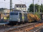 139 558-1  Railadventure  mit 3 Weichentransportwagen am 28.05.2013 Solingen HBF