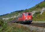 139 287 mit dem Henkelzug am 28.09.2013 bei Himmelstadt.