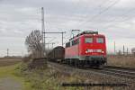 139 554-0 mit einem gemischten Güterzug am 21.12.2013 in Köln Porz Wahn.