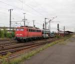 139 314-9 mit Autotransportzug in Lehrte. Aufgenommen am 21.09.2013.