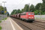 139 132-5 DB Schenker Rail Deutschland AG mit einem Kalizug in Bienenbüttel und fuhr weiter in Richtung Uelzen. 04.09.2015