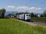 Die 139 213 mit einem KLV-Zug am 16.06.2018 unterwegs bei Happing.