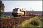 140330 rollt hier am 2.7.1991 um 19.45 Uhr am Nord Hang des Wiehengebirges kurz vor dem Mittellandkanal in Richtung Bohmte heran.