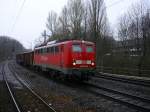 BR 140 544-8 mit Gterzug in Richtung Bochum Langendreer.(26.02.2008)