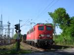 140 801-2 DB Cargo mit Niederlndischer Dosto berfuhrung am 08.05.08 in Dsseldorf am Km 28,190