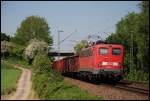140 551 ist unterwegs in Richtung Kornwestheim. Aufgenommen am 14.Mai 2008.