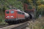 140 542-2 mit CFN 63060 Speyer Hbf - Ingolstadt Esso Werkbf am Haken (danke an Frank Spohrer fr die Infos), fhrt kurz vor Heidelberg-Karlstor Richtung Neckargemnd. 06.10.2008