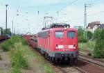 140 459-9 fhrt hier langsam einem rotem Signal im Bahnhof von Lbbenau/Spreewald entgegen.