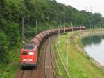 140 342 mit einem Gterzug bei Niederwartha - 29.06.2005  