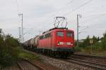 140 538 mit Kesselwagenzug am 07.09.2010 in Obertraubling.
