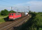 140 162 mit einem Gterzug am 10.06.2008 unterwegs bei Plattling.