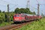 140 600-8 mit einem gemischten Güterzug am 03.08.2012 in Hannover Ahlten.