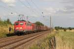 140 681-8 mit einem Gterzug bei Vhrum am 09.08.13