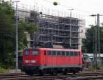 Ein Nachschuss von der 140 837-6 DB fährt als Lokzug aus Aachen-West nach Stolberg-Hbf.