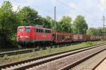 140 544-8 mit leeren Autotransportwagen in Fahrtrichtung Seelze.