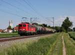 Die 140 018 mit einem Kesselzug am 03.06.2015 unterwegs bei Moosham.