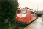 140 004 auf einem stromlosen Abstellgleis im Mai 1998 in Garmisch Partenkirchen.