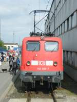 Am 9. und 10.Mai 2009 whrend der 100 Jahr Feier des Rangierbahnhofes Seelze stand die 140-002 im BW abgestellt.