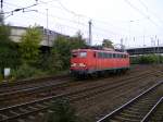 140 401-1 durchfährt am 06.10.2009 als Lz. den Bahnhof Hamburg - Harburg.